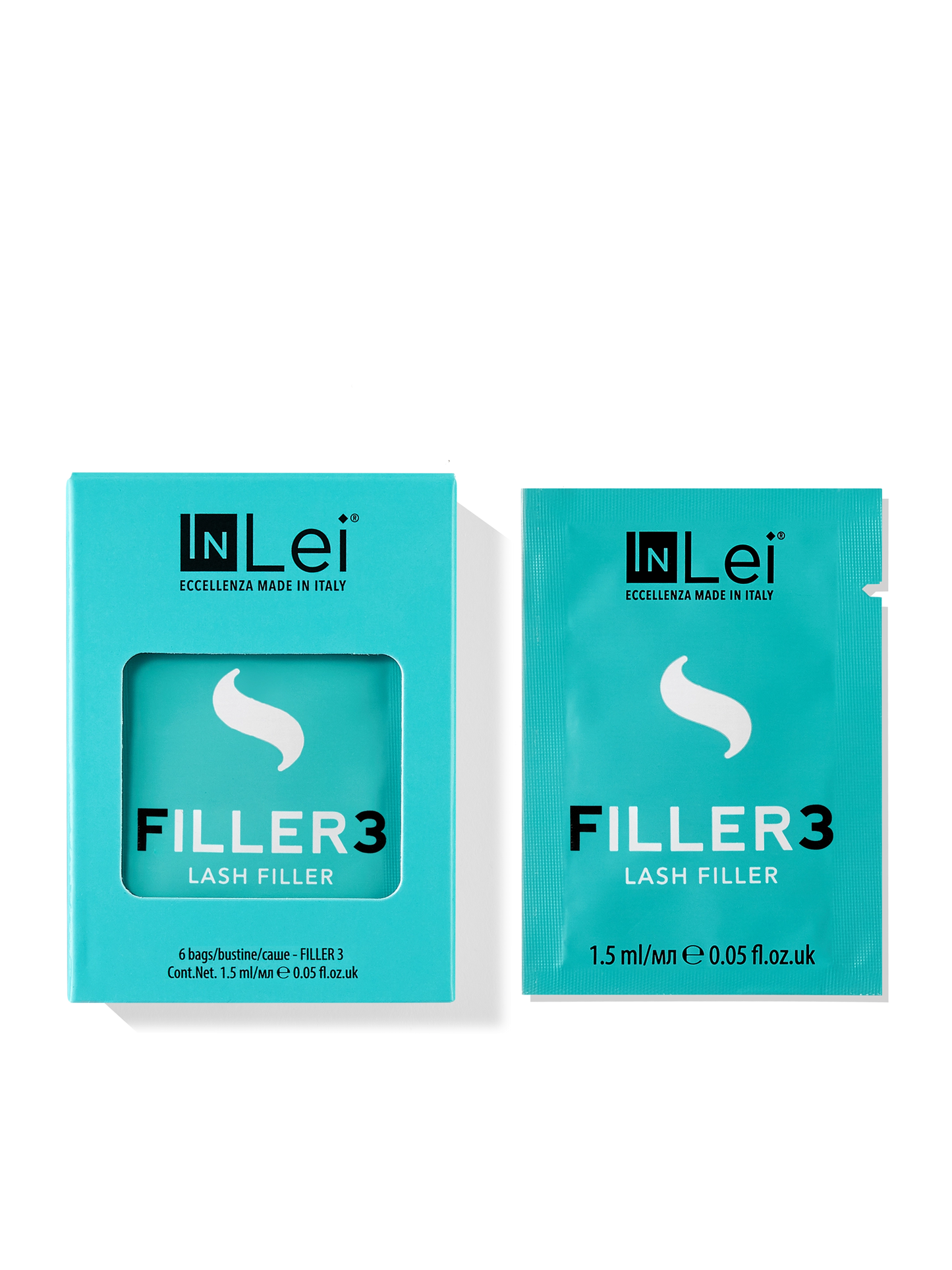 3 FILLER ÚNICO nutritivo para cílios 6 x 1,5ml InLei®