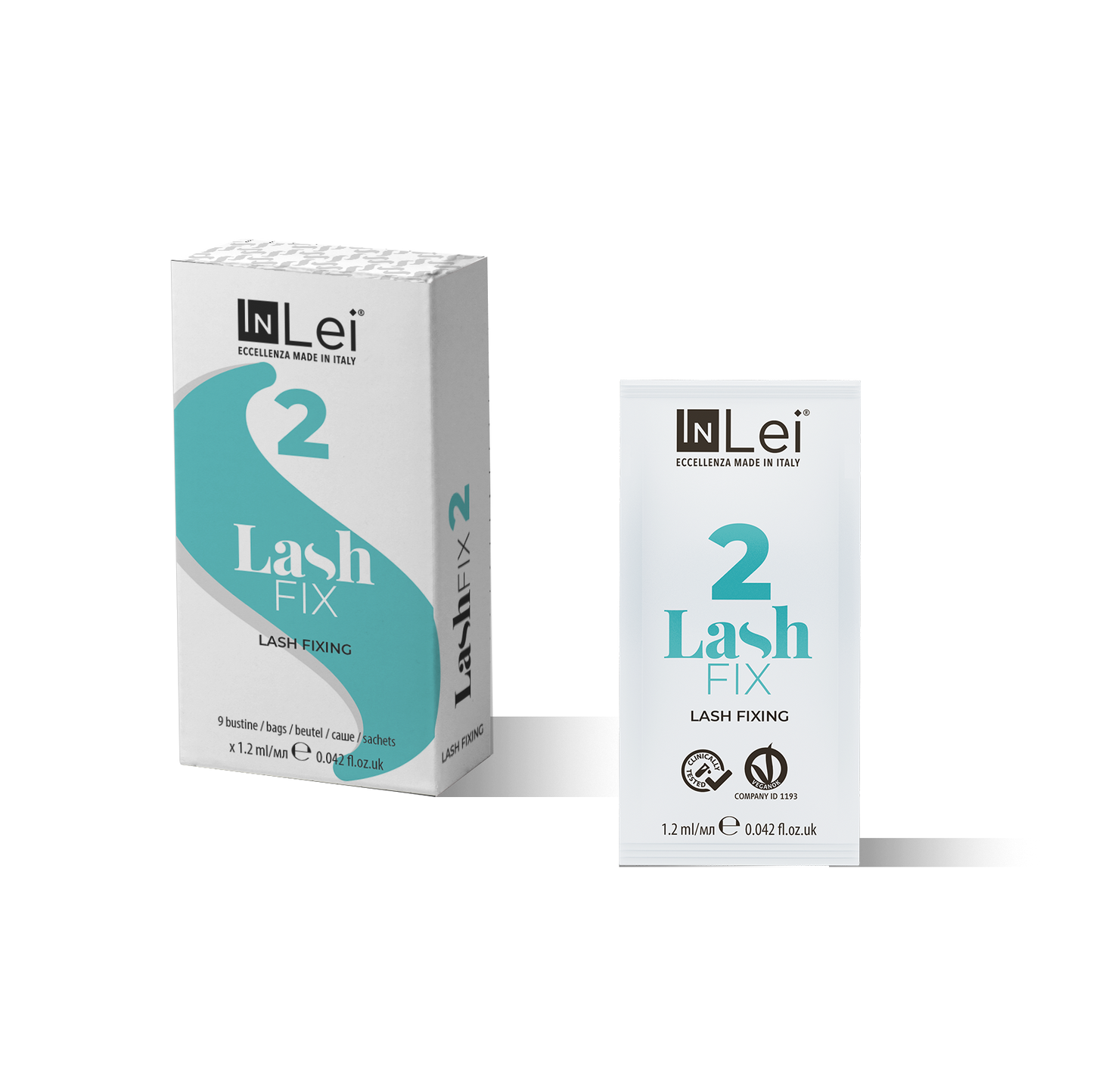 LASH FIX 2 MONODOSE fissaggio per ciglia 9 x 1,2ml InLei®
